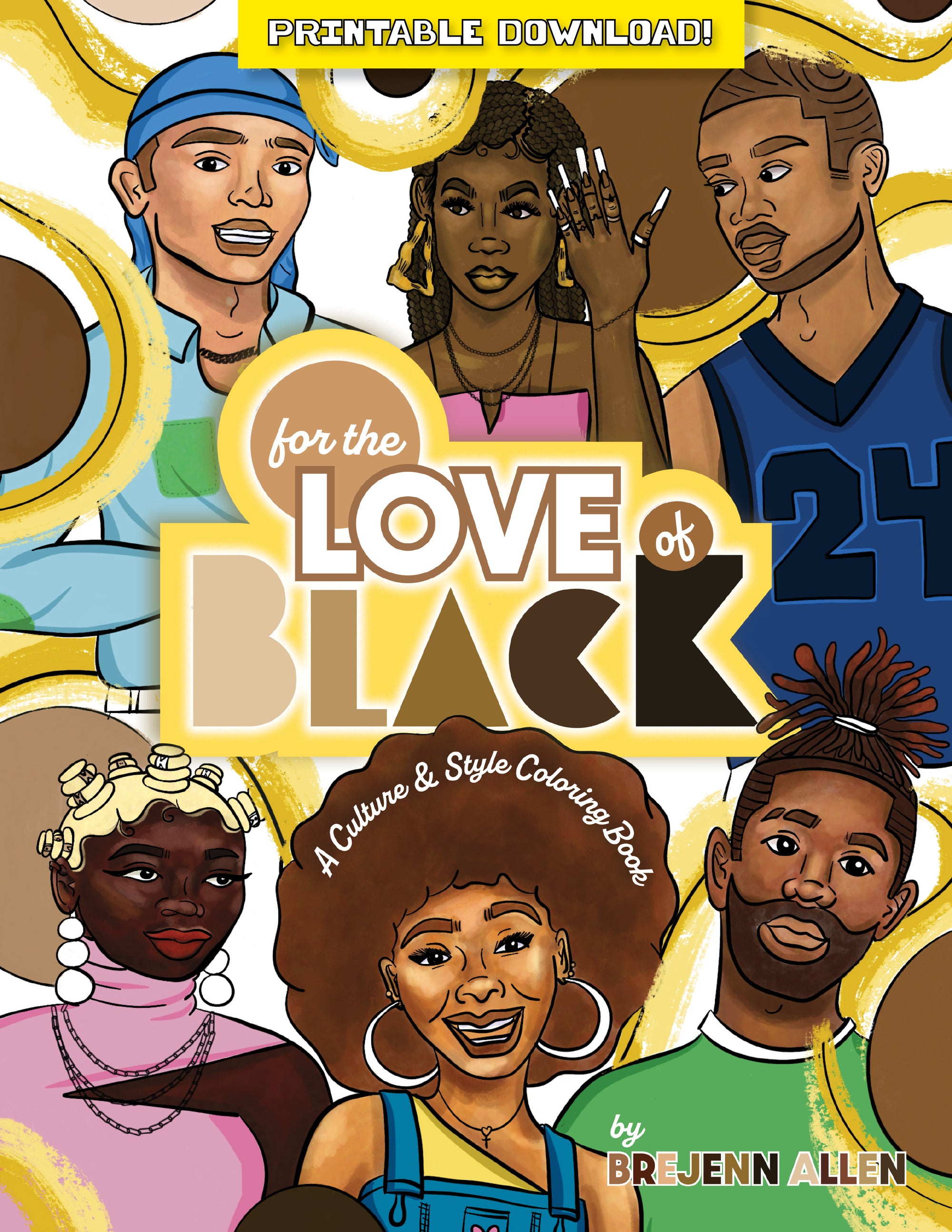 For the Love of Black Coloring Book Printable Download