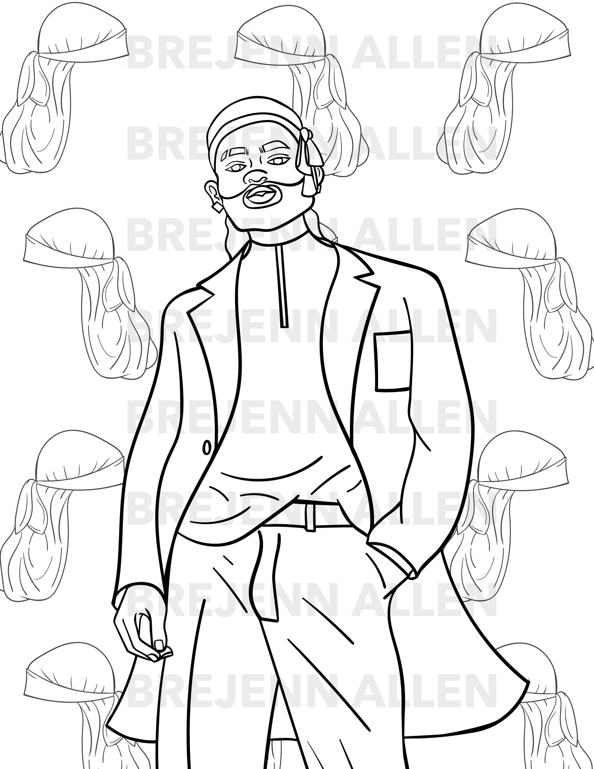 For the Love of Black Coloring Book Printable Download
