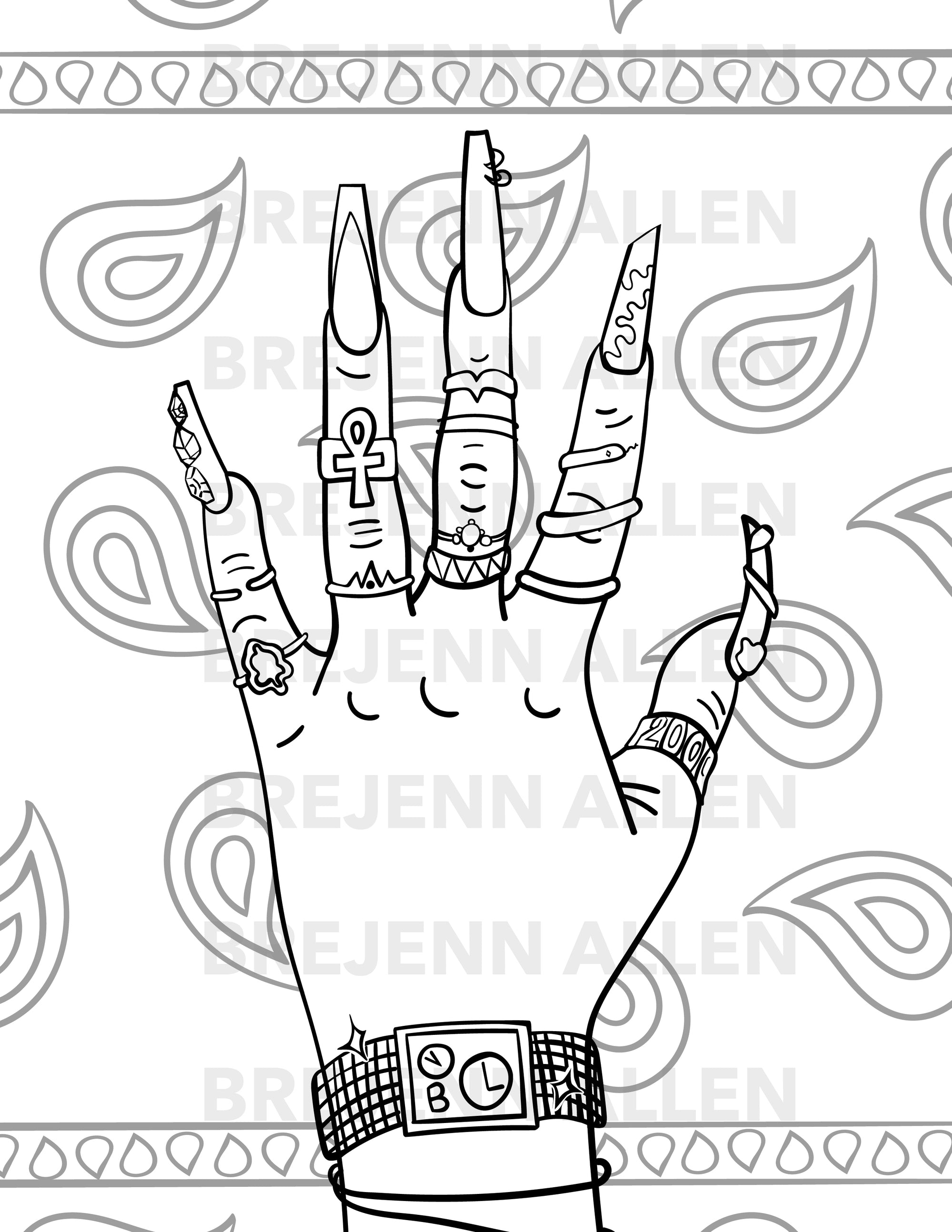 For the Love of Black Coloring Book Printable Download