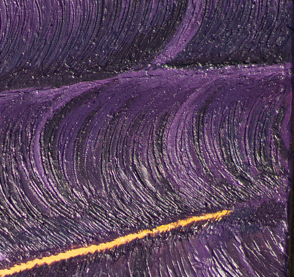 Purple Fingerwaves 3D Painting (Framed)