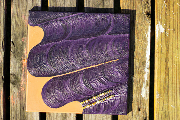 Purple Fingerwaves 3D Painting (Framed)
